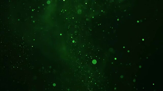 緑色のオーラのように揺らめく煙と光（魔法・ファンタジー・サイエンス・背景）