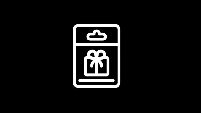 Gift card icons displayed on a black background for easy use