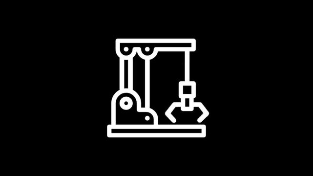 Automated robotic arm performing precise industrial tasks with a gripper