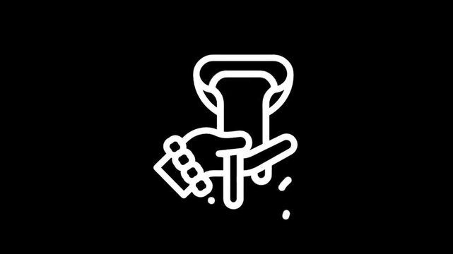 Hand operating a zipper on a garment, close-up motion graphic