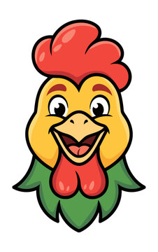 rooster mascot illustration