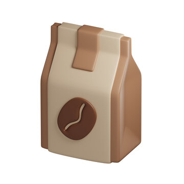 3D Render of Roasted Coffee Beans 