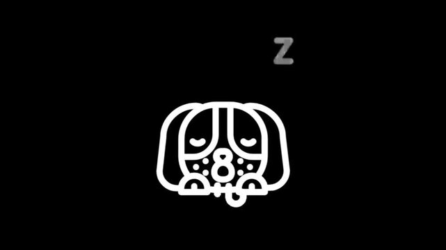 Cute cartoon owl character sleeping with Zzz symbols overhead