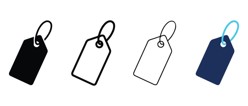 Price Tags with Hanging Loops for Product Labeling and Retail Display Design