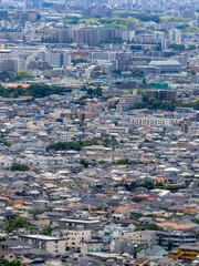 Fototapeta premium 五月山から見る住宅が密集した街の風景