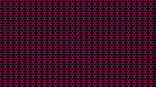 Dynamic Pink Hexagonal Grid Motion Background Seamless Loop Abstract Pattern