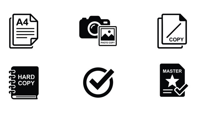 Document and office related vector icons for design use.