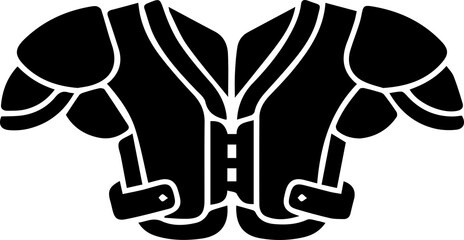 American football shoulder pads protection armor for players in tough team games.