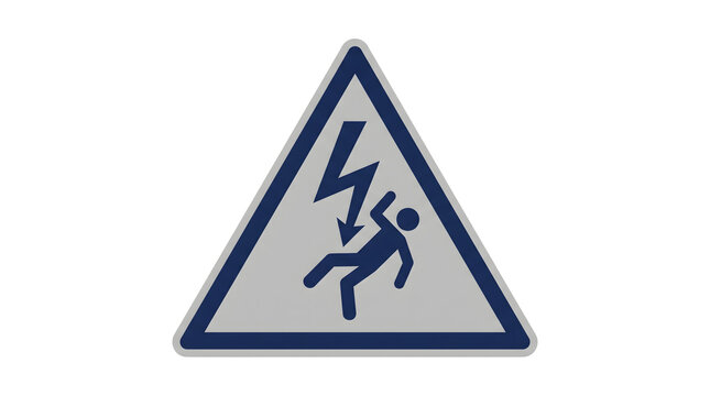 Danger High Voltage Shock Warning Sign Icon Illustration Safety Symbol