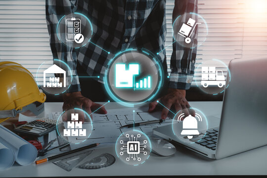 Warehouse manager using artificial intelligence for inventory forecasting, demand prediction, stock monitoring, supply chain analytics and smart warehouse management.
