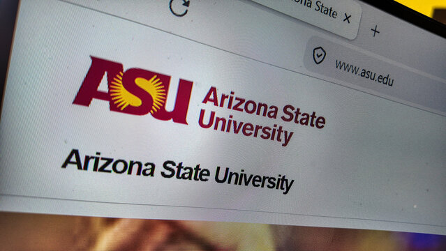 a computer screen with arizona state university website displayed 