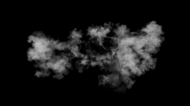 Magic smoke explosion vfx animation with alpha channel 4K resolution fire puff jet blast chroma key black background shockwave effect dust stream comic