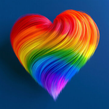 heart of colorful rainbow