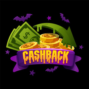 Halloween Cashback Money and Coins Game UI Icon