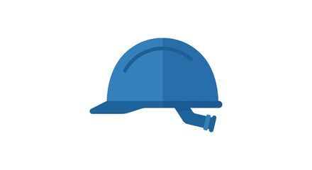 Fototapeta premium Blue Construction Hard Hat Vector Icon