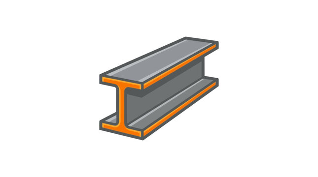 I-beam steel girder construction material icon