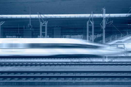 High-speed train of China railway from Luoyang in Beijing, China