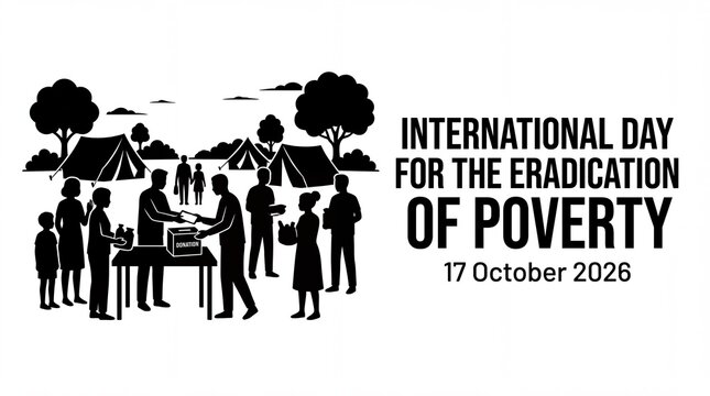 International Day for the Eradication of Poverty 17 October 2026 Poster for Charity and Donation
