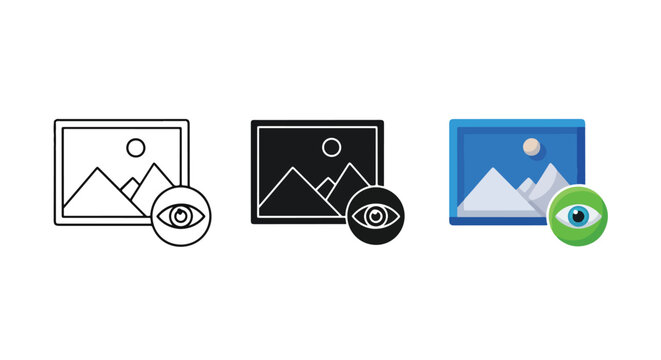 preview with eye symbol flat icon: SVG and PNG icons - Vector Icons and Stickers - PNG, SVG, EPS - Glyph and solid icon set
