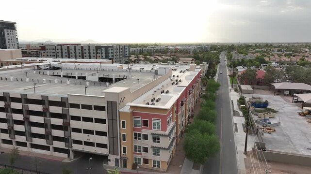 Drone video showcasing modern off-campus housing in Tempe, Arizona. Perfect for real estate listings, student guides, and university lifestyle content.