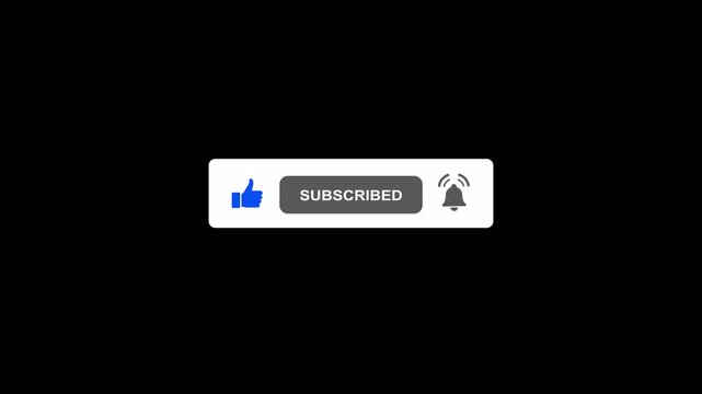 Mouse Cursor Clicking YouTube Subscribe Button and Bell Notification