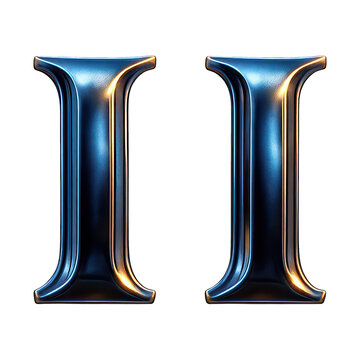Elegant metallic Roman numeral