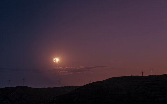 The diamond ring during the total solar eclipse over northern Spain in August 2026