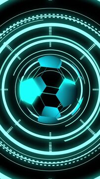 Animation of scope scanning over digital football