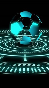 Animation of scope scanning over digital football