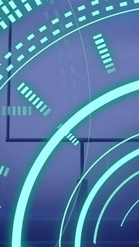 Animation of scope scanning and data processing over american football stadium