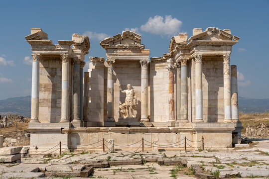 Traian Nymphaeum in Laodicea Ancient City in Denizli, Turkiye
