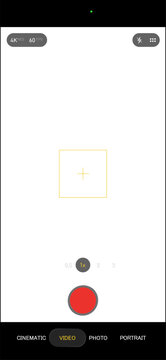Mobile phone camera rec overlay mockup isolated on transparent bg. Recorder cam display. Video or photo recording screen. Viewfinder Layout template. Vector png