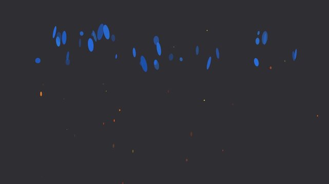 Dynamic glowing liquid droplets cascading in dark space with light trails with video captures flowing luminous droplets descending deep leaving bright shimmering dark void (6801)