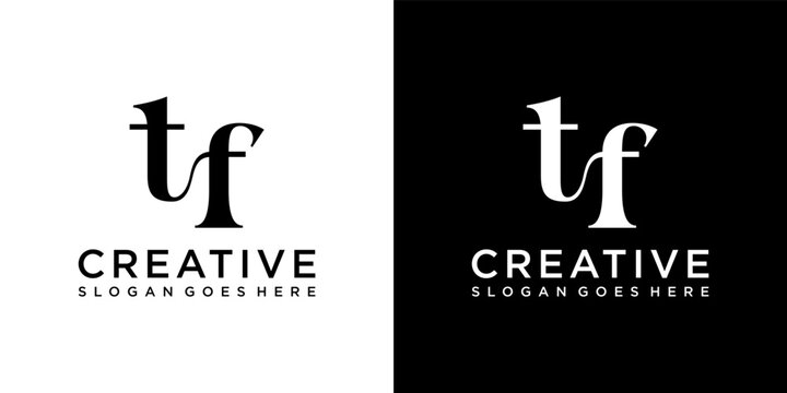 FT or TF initial letter logo design vector concept