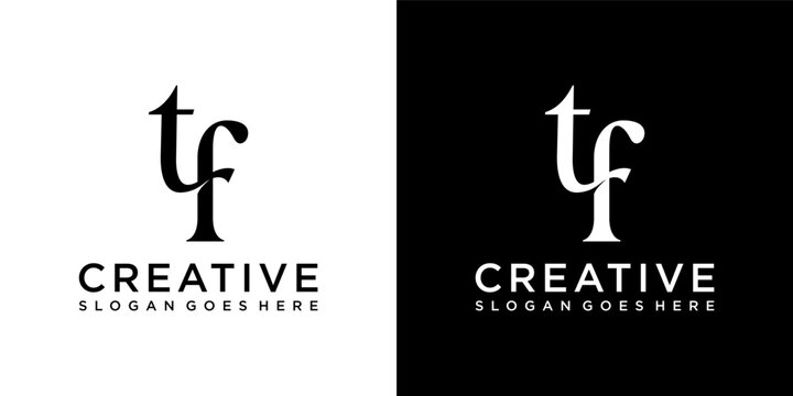 FT or TF initial letter logo design vector concept