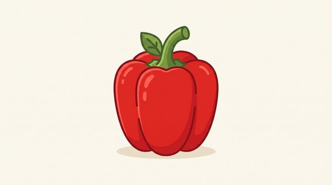 red bell pepper vector illustration