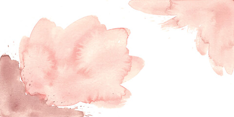 Fototapeta premium Soft light pink watercolor paint splash texture design element