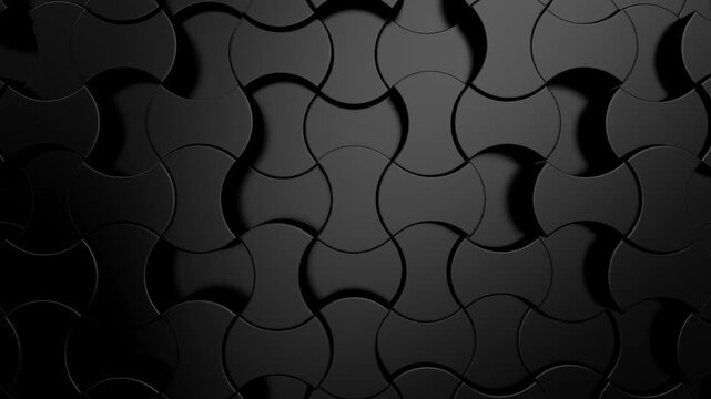 Background of Geometric Shapes. Abstract motion, loop, two color, 3d rendering, 4k resolution
