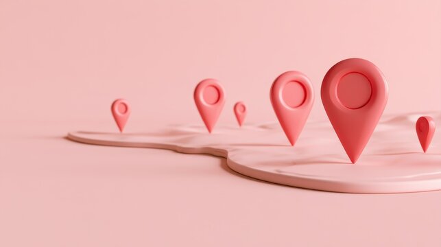 Generic store-location pins arranged on an abstract map base, illustrating operational consistency.