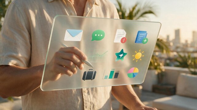 Google Acquires Spirit Airlines Data Auction Analysis on Summer Rooftop Terrace With Digital Overlay