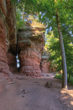 Fels beim Altschlossfelsen bei Eppenbrunn in der Pfalz