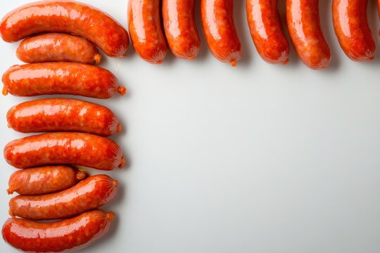 Juicy sausages sizzling on a grill ready for a delicious feast