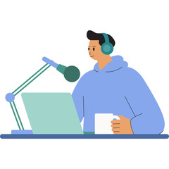 Fototapeta premium Celebrating World Podcast Day Creative Community