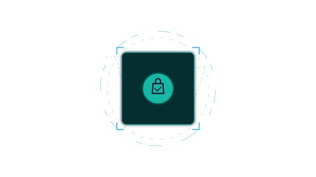 Animasi Hud Ecommerce Qr Laser Reader 4K Motion Graphic Animation | Seamless Loop