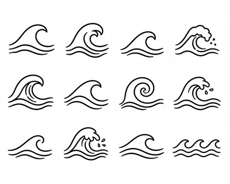 Collection of twelve diamond outline icons, featuring various geometric facets and gem shapes in simple black line art style for graphic design