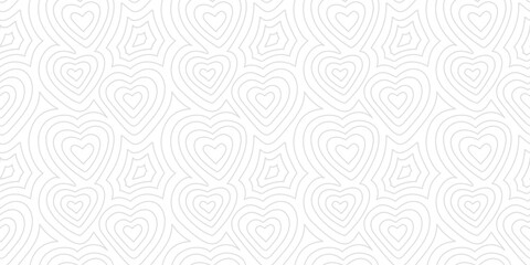 Obraz premium wavy line heart pattern background. Minimalist wavy line heart pattern for fabric print and wallpaper. y2k wavy line heart pattern background. retro doodle love pattern.
