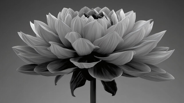 Flor en blanco y negro