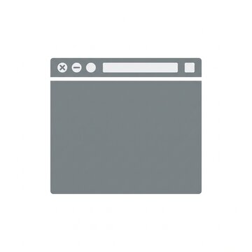 Minimal browser icon for digital interface