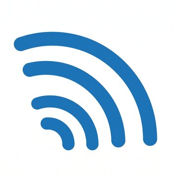 Minimal signal wave icon for connectivity