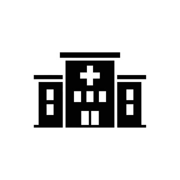 Hospital Building Icon - Medical Healthcare Symbol Isolated